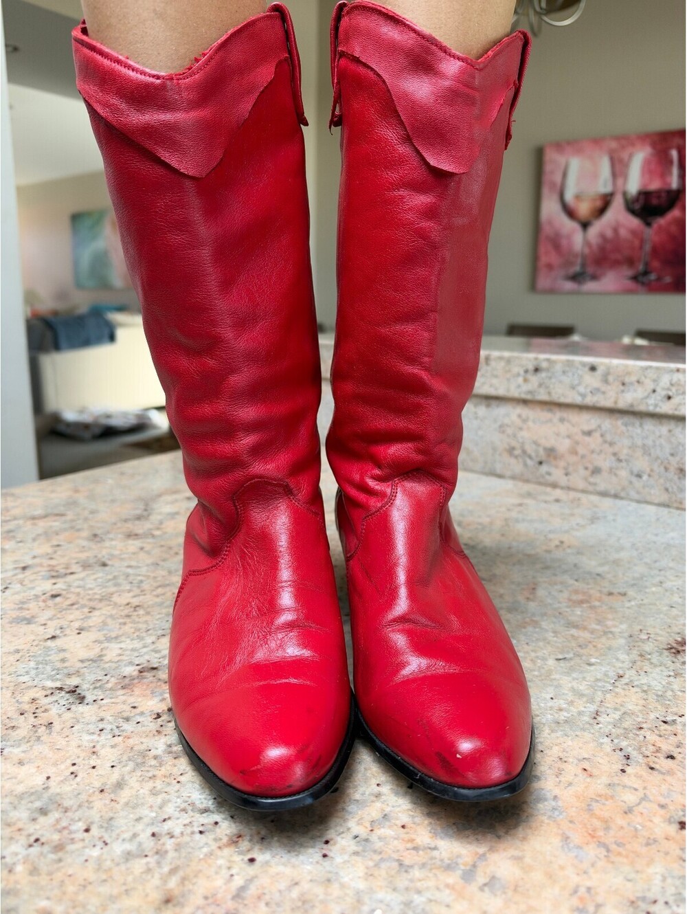 Vintage Red Dingo Slouch Boots Size 7